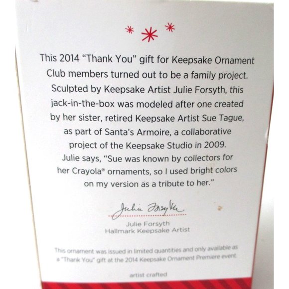 Vintage Hallmark 2014 A Springy Surprise Christmas Ornament Member Exclusive - Picture 6 of 6